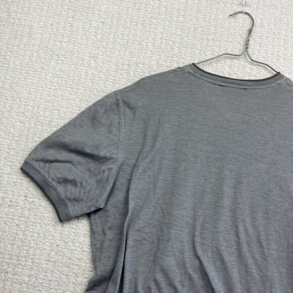 Ferrante T-Shirt Mens 56 Grey Golf Casual Made in Italy V-neck Short Sleeve - Picture 15 of 16